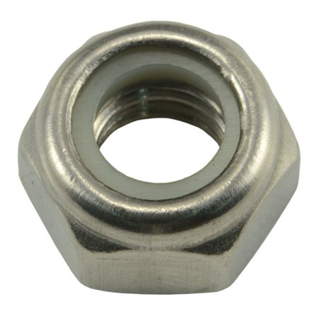 MIDWEST FASTENER Nylon Insert Lock Nut, M8-1.25, A2 Stainless Steel, Not Graded, 8 PK 69604